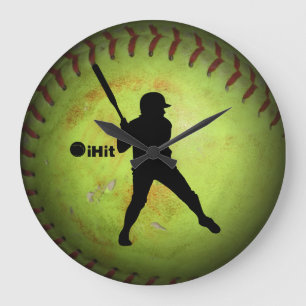 iHit Softboll Siluett Stor Klocka
