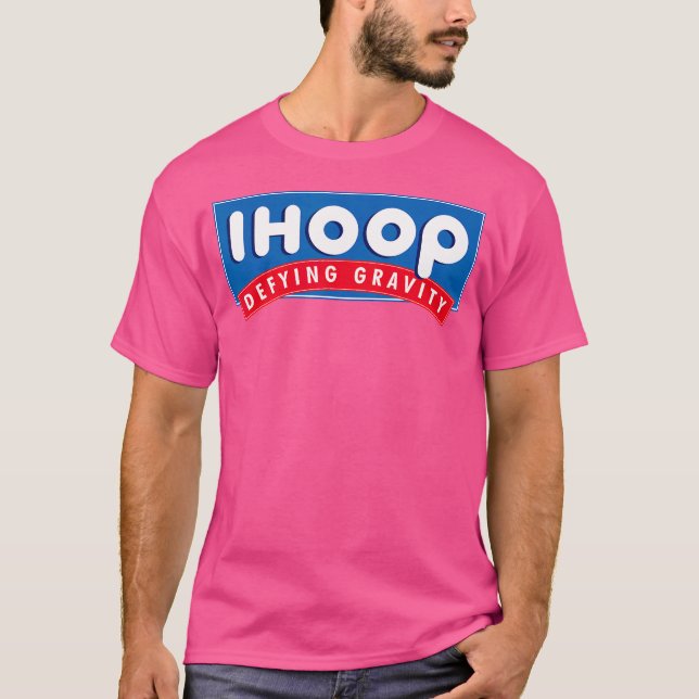 Ihoop I Ring Defying Gravity - Basketball Basketb T Shirt (Framsida)