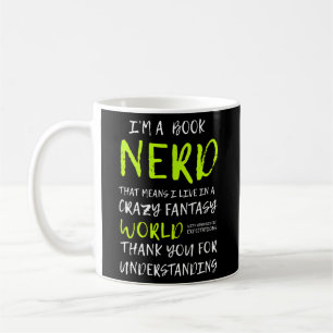 II A Bok NERD för Bok Kaffemugg