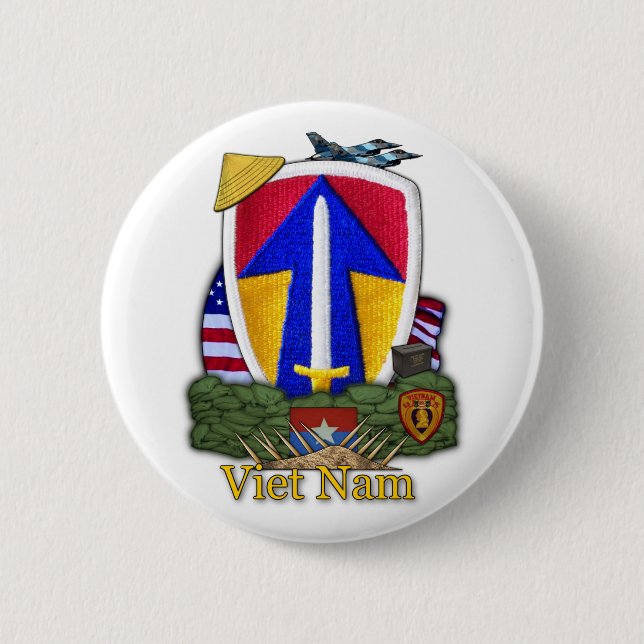 II Fält Force Vietnam krig vets Button. Knapp (Framsida)