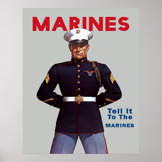 II. världskrigets Marinkårens rekryteringsaffisch Poster (Framsidan)