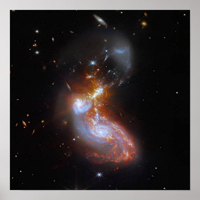 II ZW 96 | Sammanslagning av galaxer | JWST Poster (Framsidan)