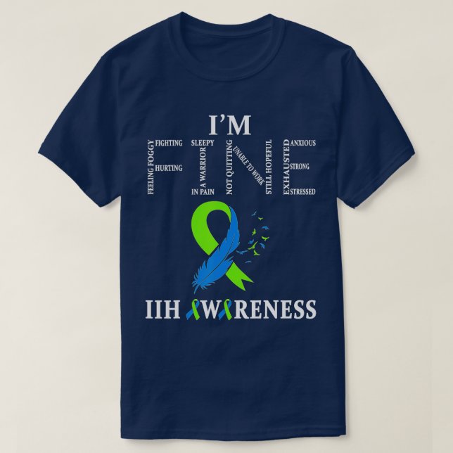 IIH Warrior, Idiopathic Intracranial Hypertension  T Shirt (Design framsida)