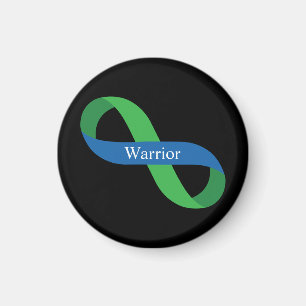 IIH Warrior Ribbon för Grönt och blå oändlig Magnet