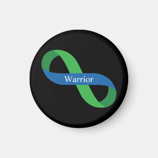 IIH Warrior | Ribbon för Grönt och blå oändlighet Magnet