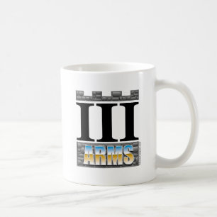 III ärmarkaffekopp - kromlogotyp Kaffemugg