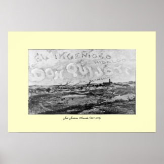 III Centenario-Don Quixote av José Jiménez Aranda Poster