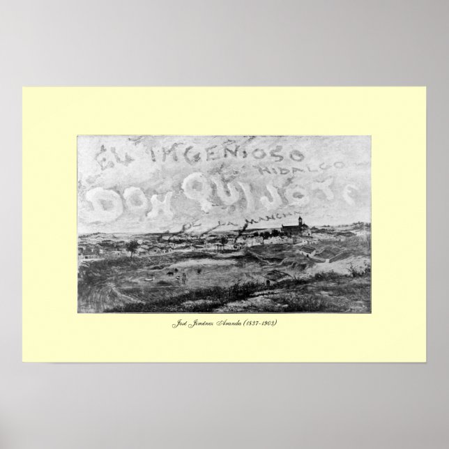 III Centenario-Don Quixote av José Jiménez Aranda Poster (Framsidan)