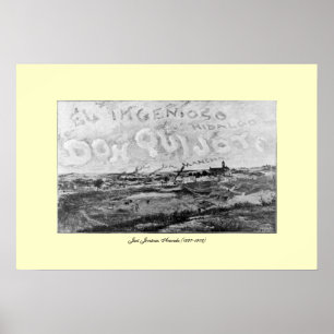III Centenario-Universitetslärare Quixote av José Poster