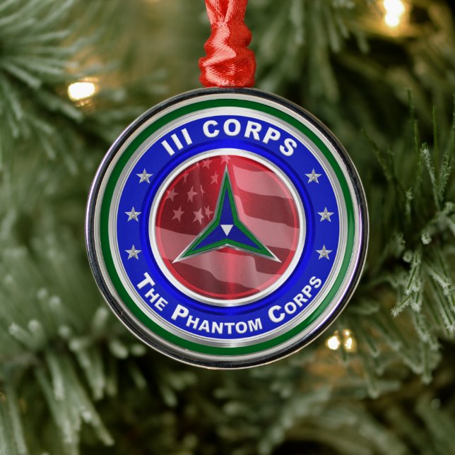 III Corps Julminne Julgransprydnad Metall (Träd)