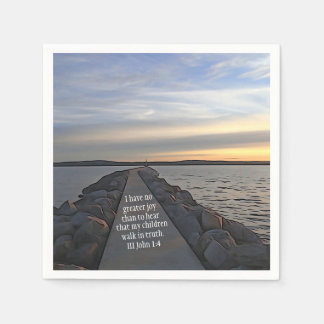 III John 1:4 Bibelskript går in i sanningen Pappersservett