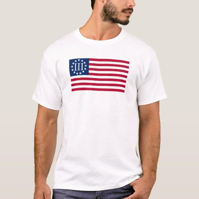 III % US-Flagga T Shirt (Framsida)