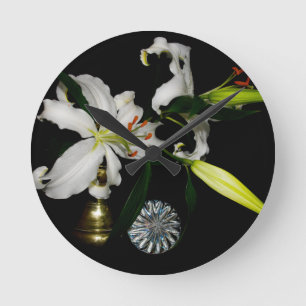 Iirsh Design - Brass and Flower Collection Rund Klocka