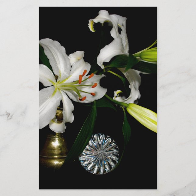 Iirsh Design -Mässing och Blommig Kollektion Brevpapper (Framsida)