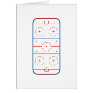 Iishockey-rink-grafik Hälsningskort
