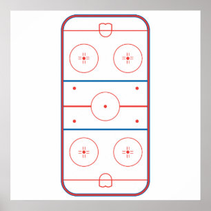 Iishockey-rink-grafik Poster