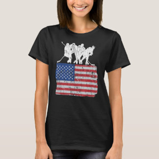 Iishockey USA flagga ishockey goalie ishockey T Shirt