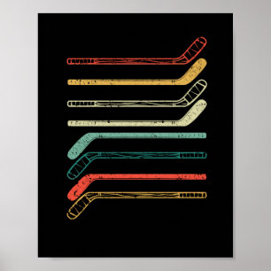 Iishockeyklubbspelare fläkt silhouette vintertid poster