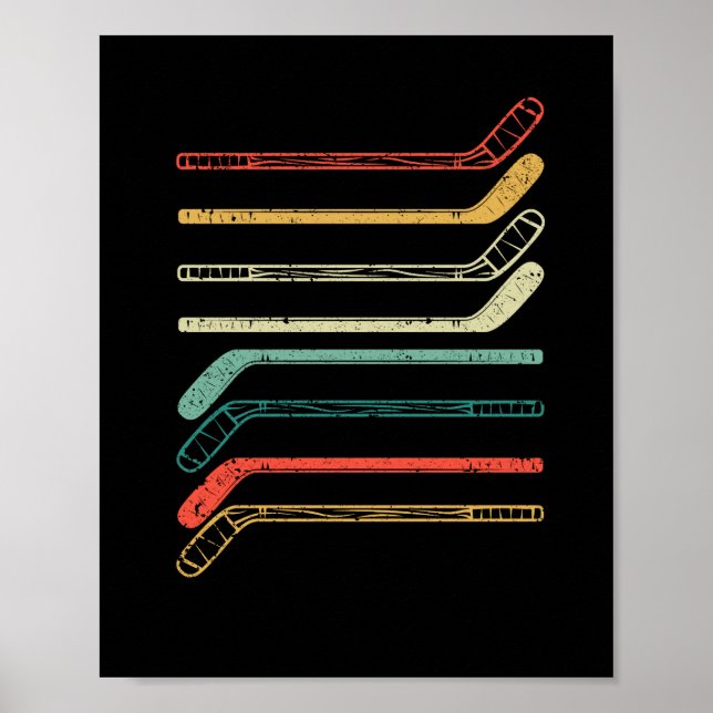 Iishockeyklubbspelare fläkt silhouette vintertid poster (Framsidan)