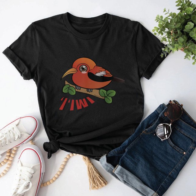 Iiwi Hawaii Forest Bird T Shirt ('I'iwi t-shirt by Mara Branco)