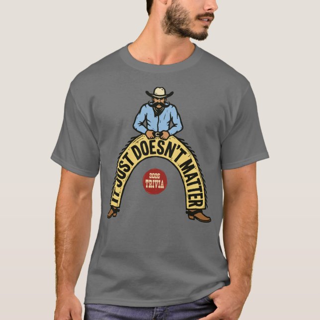 IJDM - Bra gammaldags cowboy-mustasch T Shirt (Framsida)