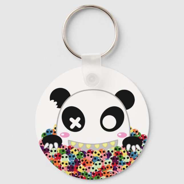 Ijimekko Panda - SockerDöskallarna Nyckelring (Framsida)