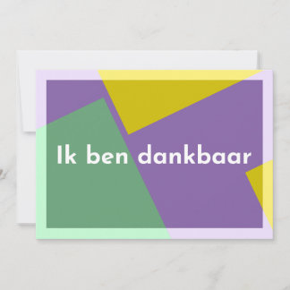 "Ik ben dankbaar" Tack Kort
