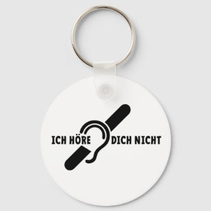 Ik ben. Doven, slechthorend. Fryst Nyckelring