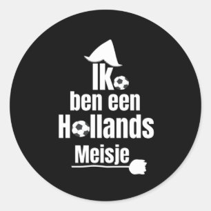 Ik Ben Een Hollands Meisje - Women's Football Fläk Runt Klistermärke