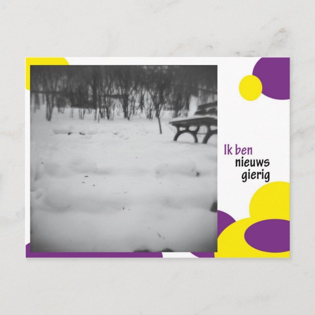 Ik ben nieuwsgierig vykort (Framsida)