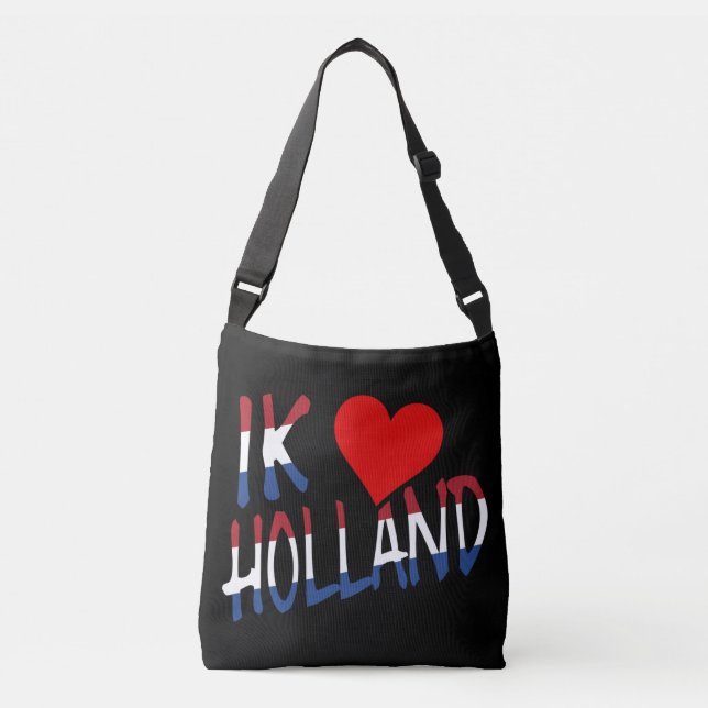 Ik Heart Holland overlay på bkCnt Axelväska (Framsida)