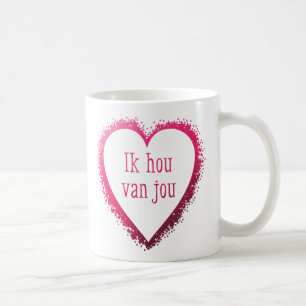 Ik hou skåpbil jou, älskar jag dig i holländare kaffemugg
