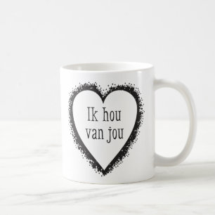 Ik hou skåpbil jou, älskar jag dig i holländare kaffemugg
