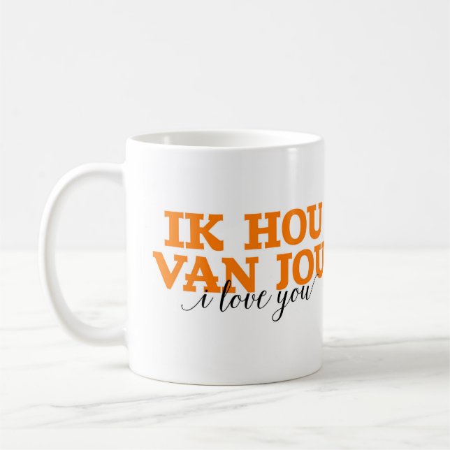 Ik Hou Skåpbil Jou/mig älskar dig holländsk Kaffemugg (Vänster)