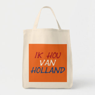 Ik Hou Van Holland övertäckte orange Gtcnt Tygkasse