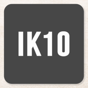 IK, kollisionsskydd, IK-klassificering, IK10 Underlägg Papper Kvadrat