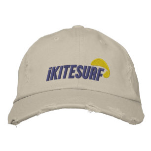 iK Tan Distress Hat Broderad Keps