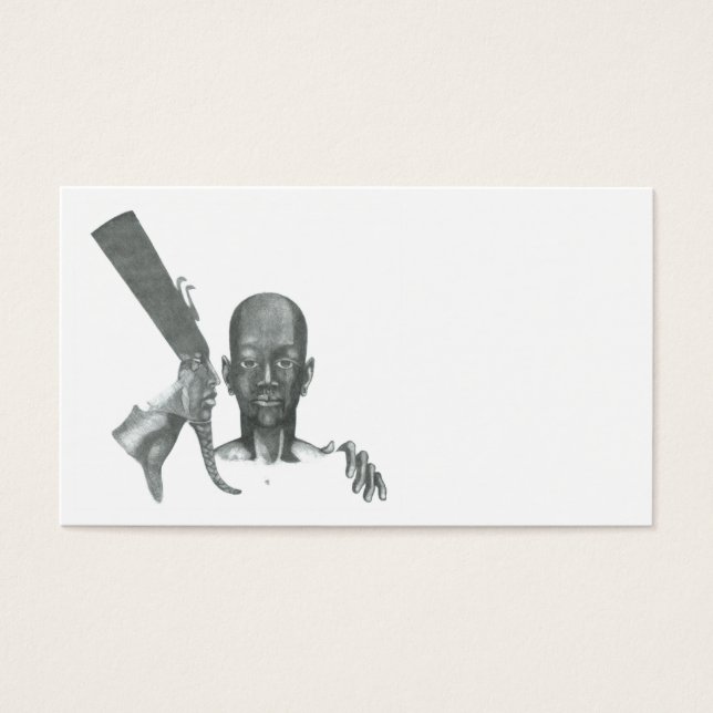 Ik & Tut i högst 2 blyertspenna av Owalker Visitkort (Framsidan)