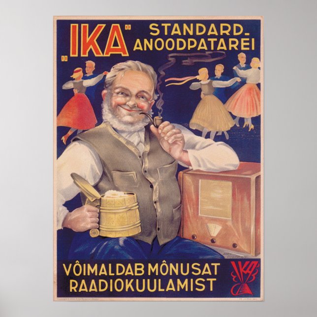 IKA Battery Ad Fine Art Poster (Framsidan)