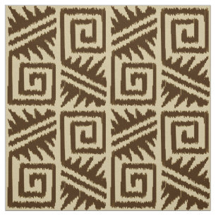 Ikat Aztec - Brown och Beige Tyg