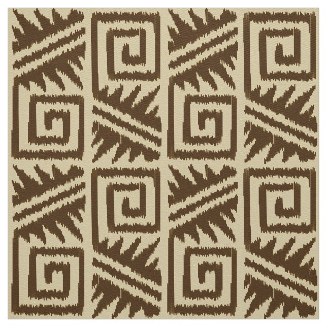 Ikat Aztec - Brown och Beige Tyg (Provkarta)