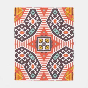 Ikat Aztec: Etniskt stripe Struktur Fleecefilt