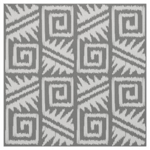 Ikat Aztec - Grått-/Grått-skuggor Tyg