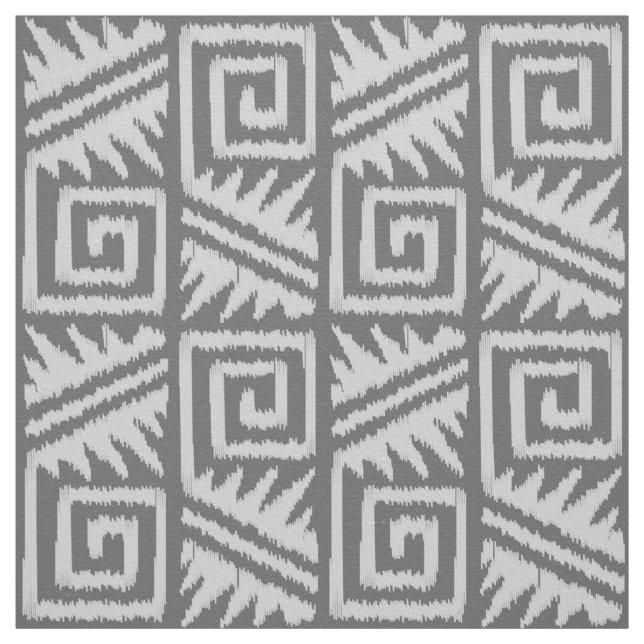 Ikat Aztec - Grått-/Grått-skuggor Tyg (Provkarta)