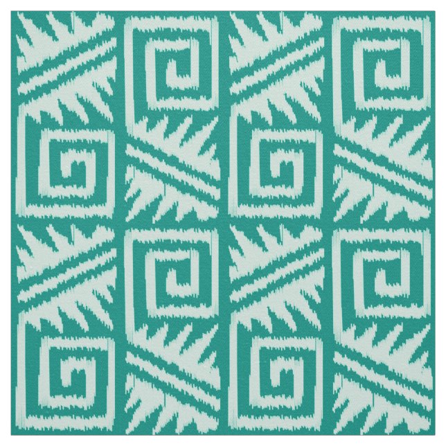 Ikat Aztec - Grönten Seafoam Tyg (Provkarta)