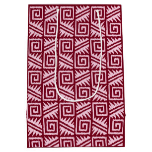 Ikat Aztec Mönster - Burgundy och Rosa