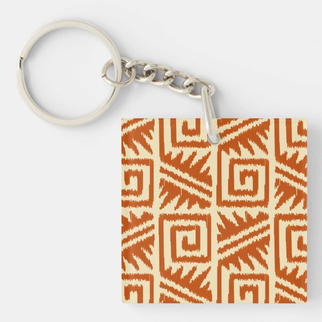 Ikat Aztec Mönster - Mandarin och Light Orange (Framsidan)
