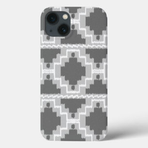 Ikat Aztec-mönster - Mörk och ljusgrå