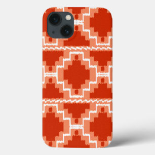 Ikat Aztec Mönster - Rust, Orange och vitt
