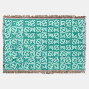 Ikat Aztec stam- - turkos och Aqua Mysfilt